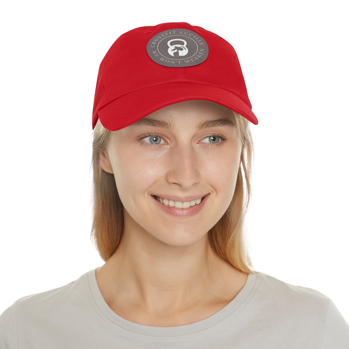 Motivational CrossFit Dad Hat with Leather Patch - We Won't Weaken