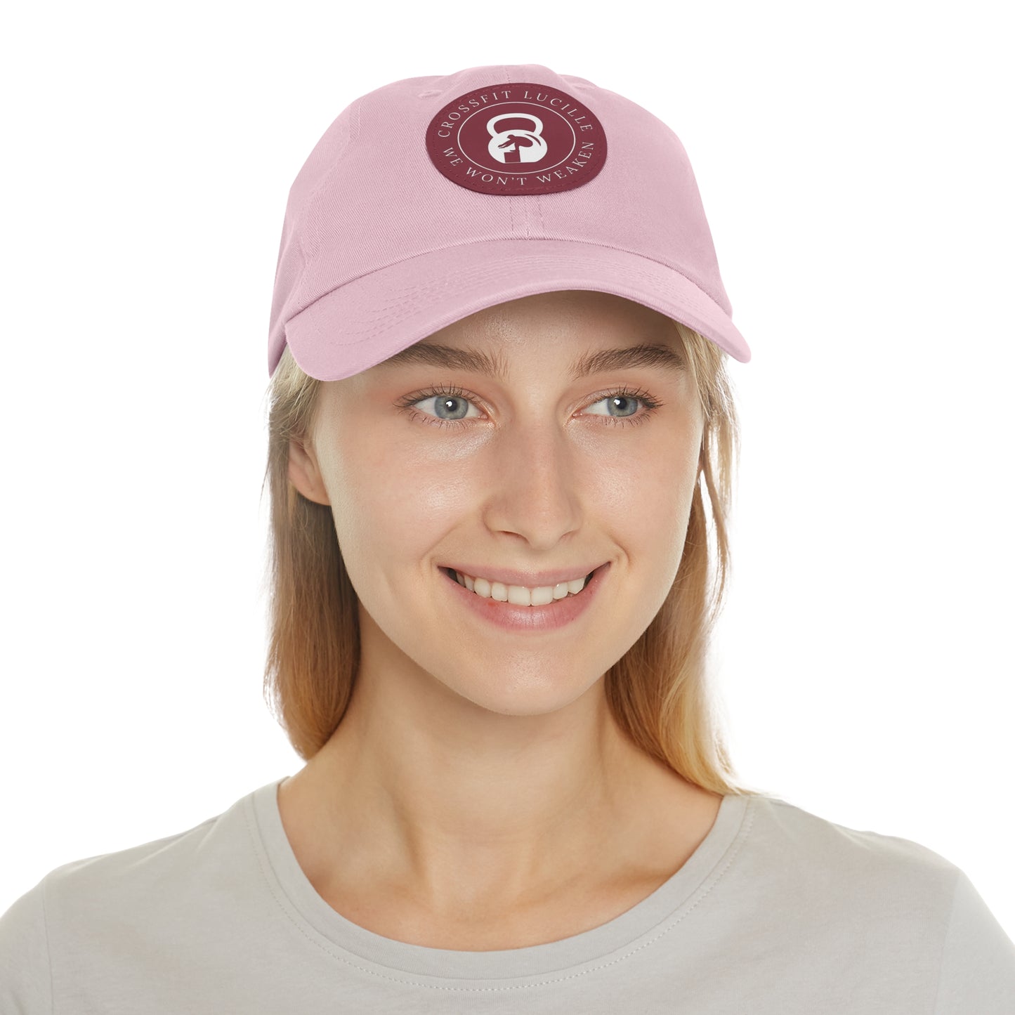 Motivational CrossFit Dad Hat with Leather Patch - We Won't Weaken