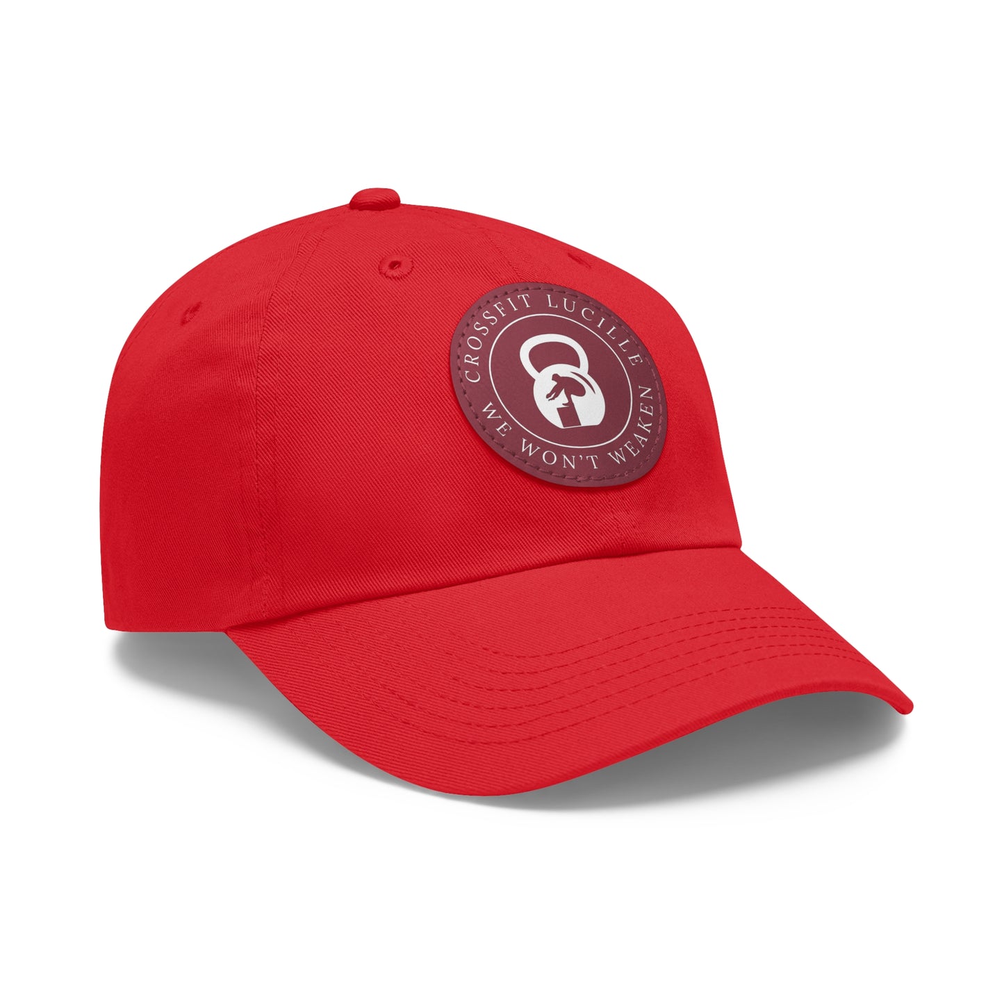 Motivational CrossFit Dad Hat with Leather Patch - We Won't Weaken