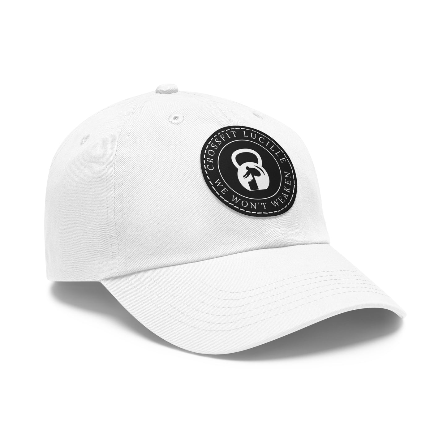 Motivational CrossFit Dad Hat with Leather Patch - We Won't Weaken