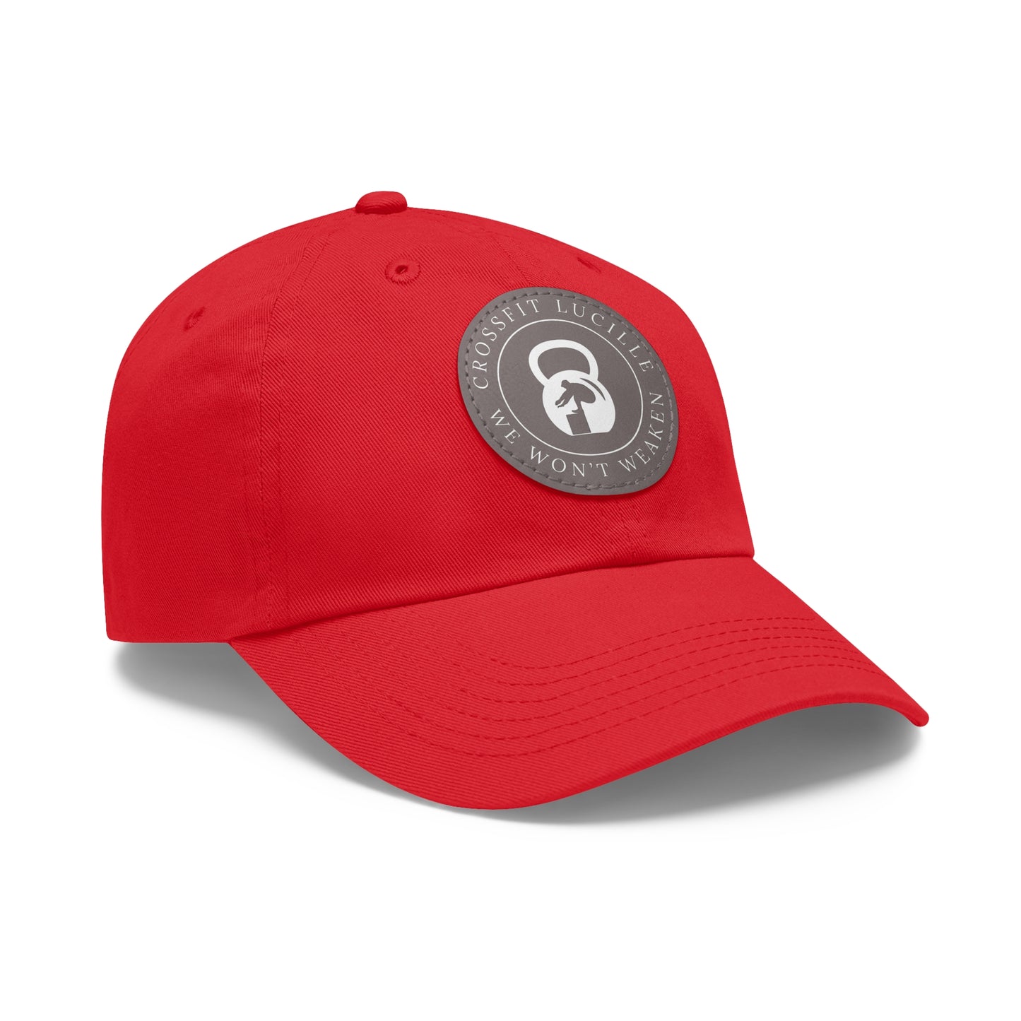 Motivational CrossFit Dad Hat with Leather Patch - We Won't Weaken