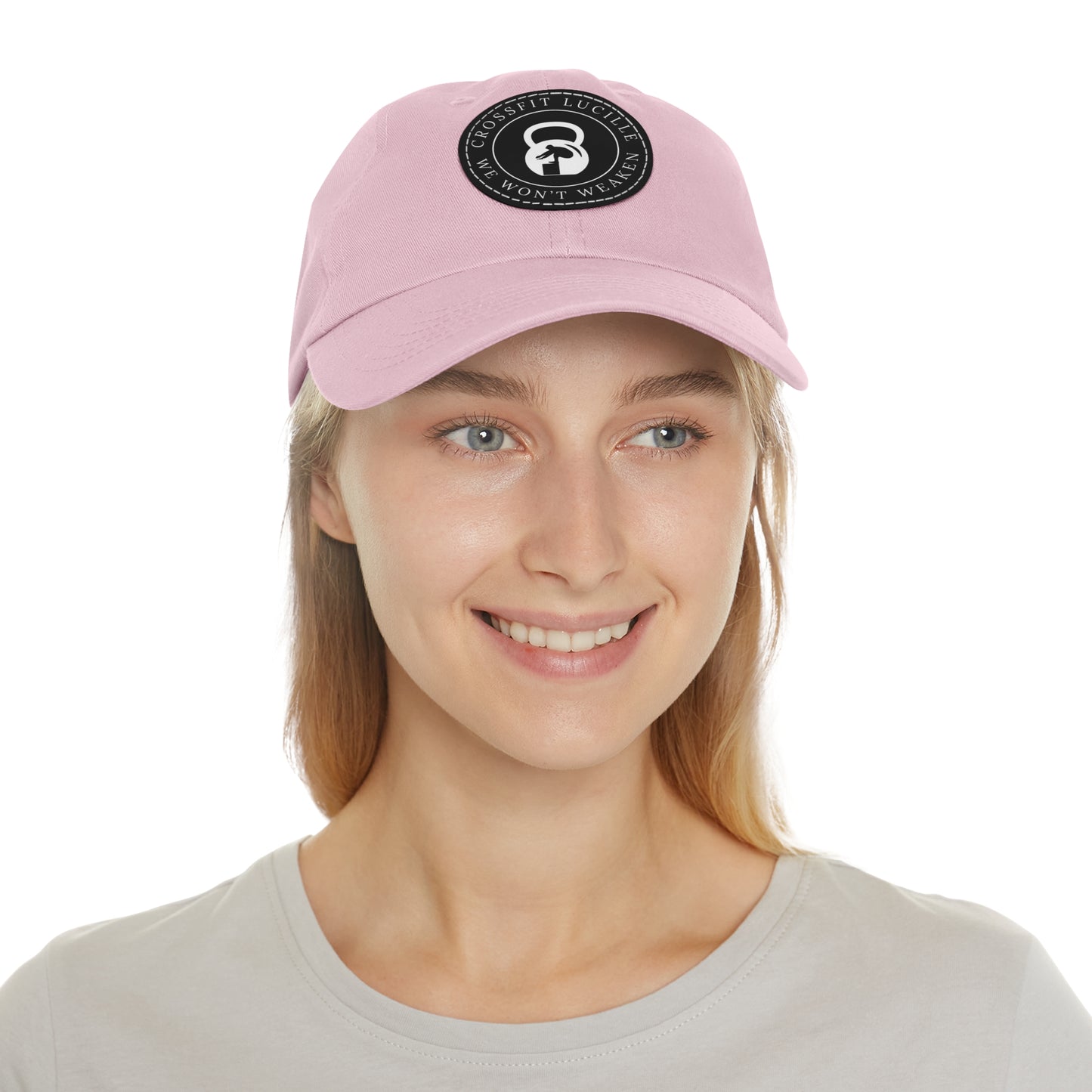 Motivational CrossFit Dad Hat with Leather Patch - We Won't Weaken