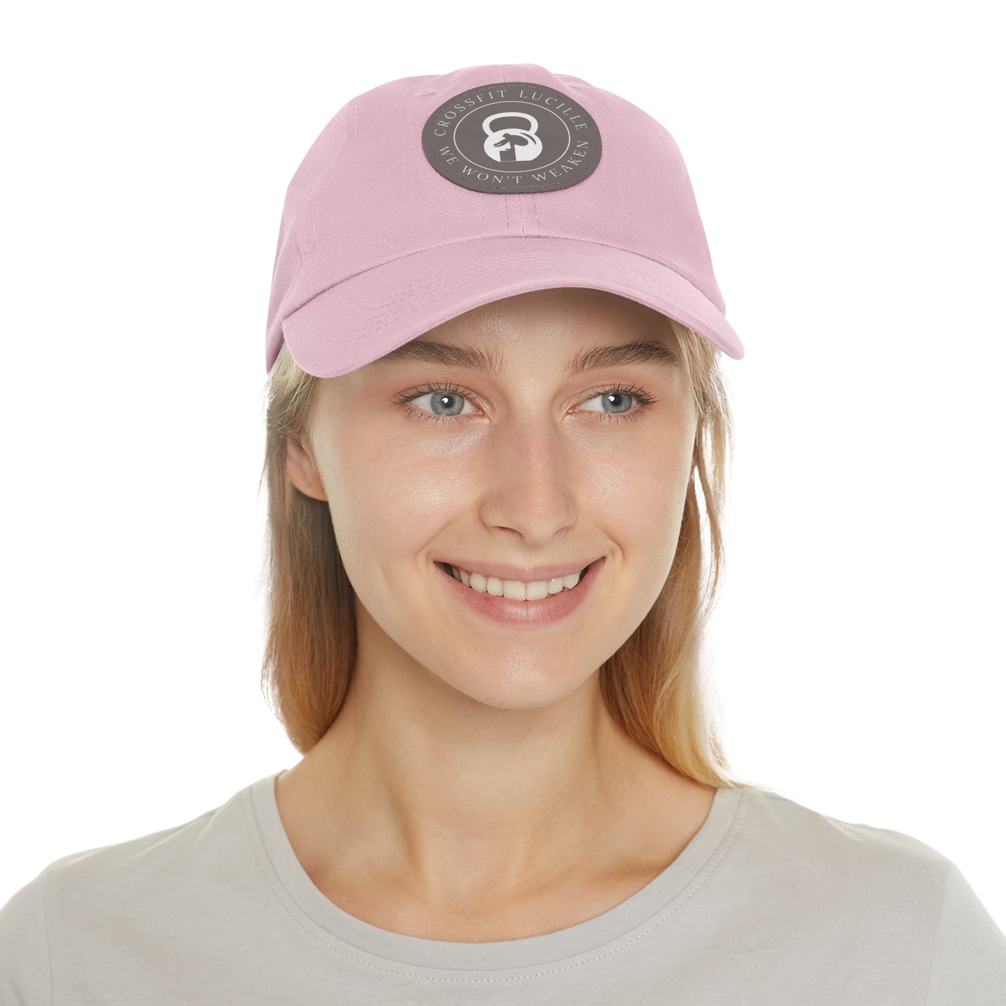 Motivational CrossFit Dad Hat with Leather Patch - We Won't Weaken