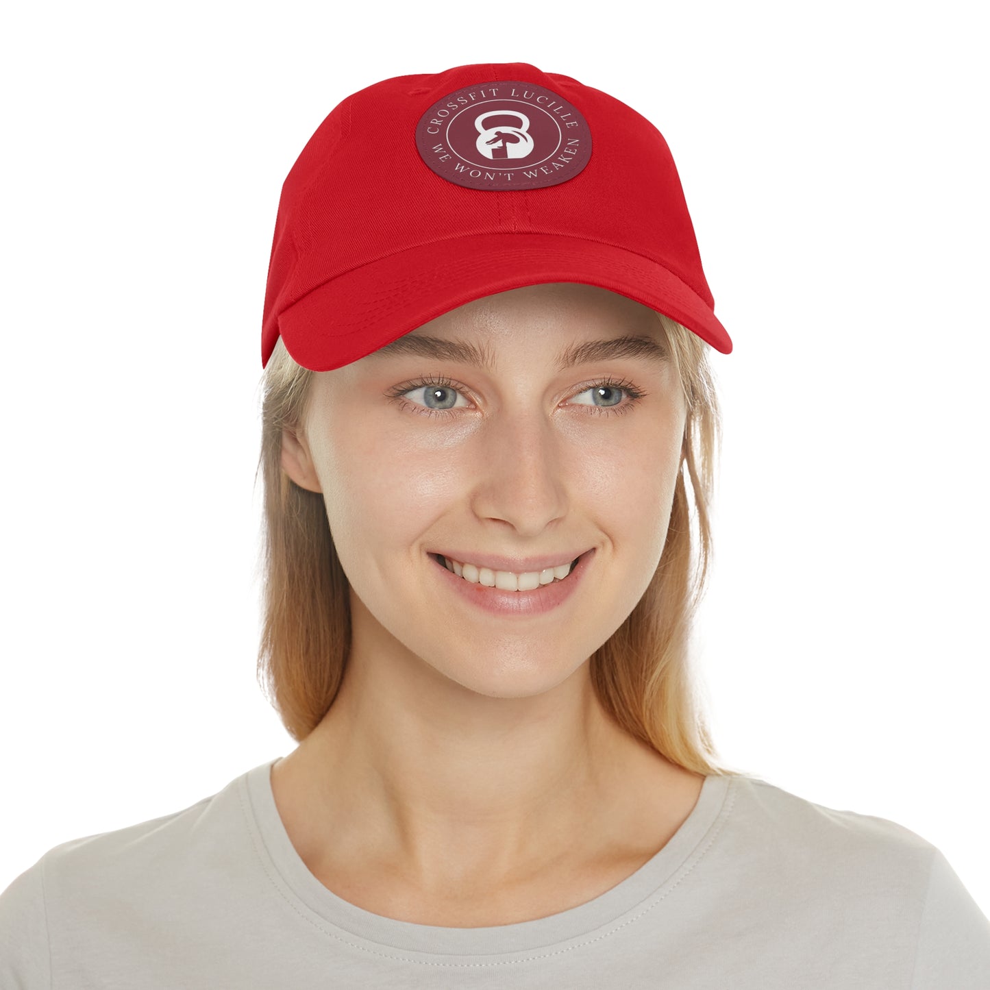 Motivational CrossFit Dad Hat with Leather Patch - We Won't Weaken