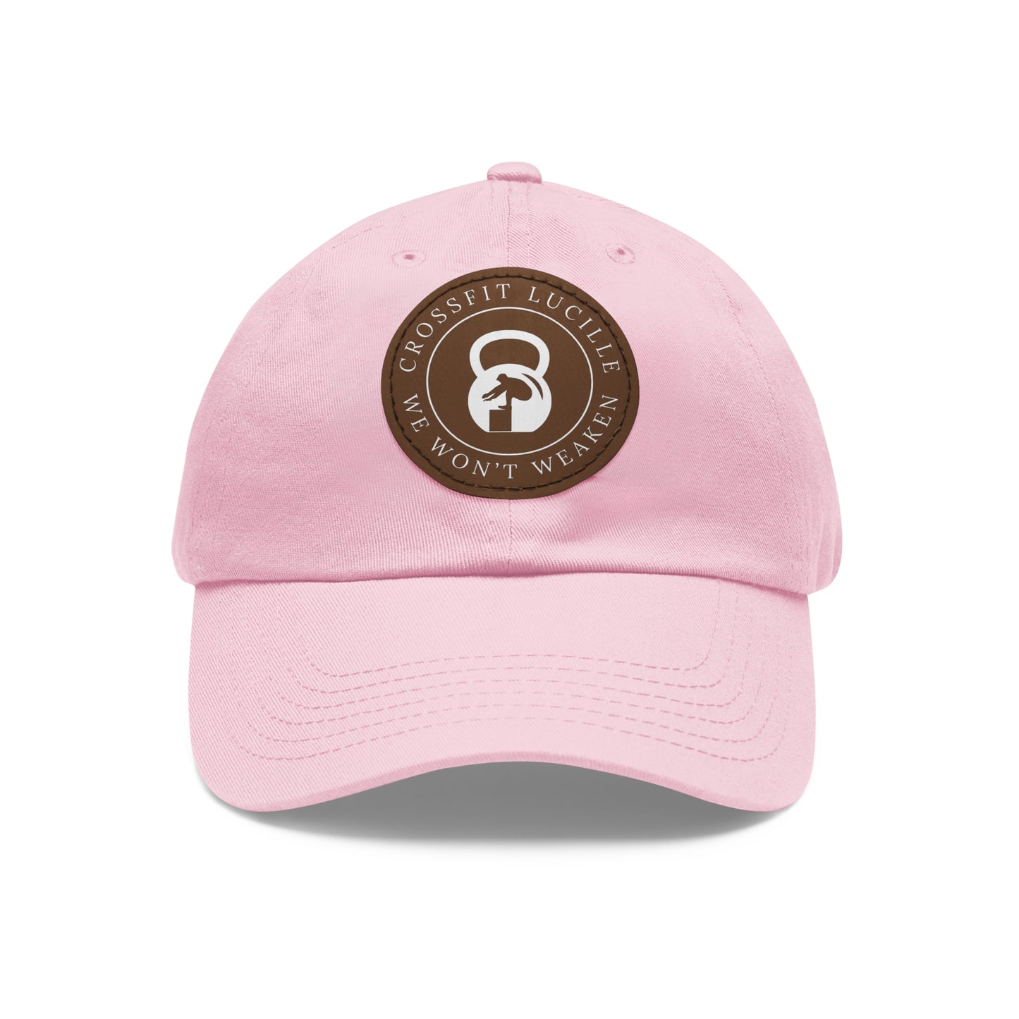 Motivational CrossFit Dad Hat with Leather Patch - We Won't Weaken