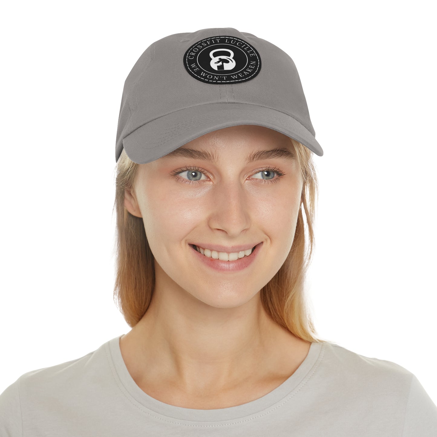 Motivational CrossFit Dad Hat with Leather Patch - We Won't Weaken