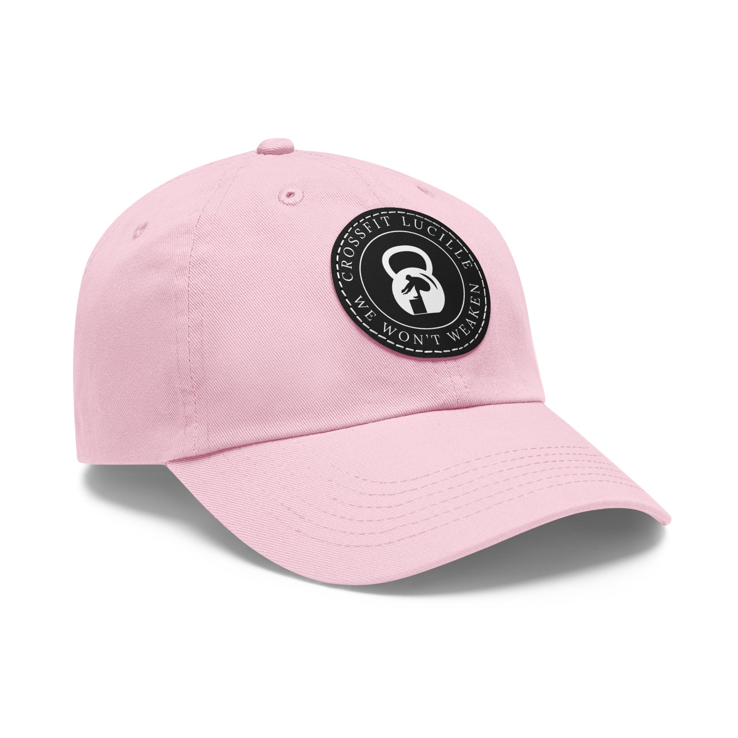 Motivational CrossFit Dad Hat with Leather Patch - We Won't Weaken