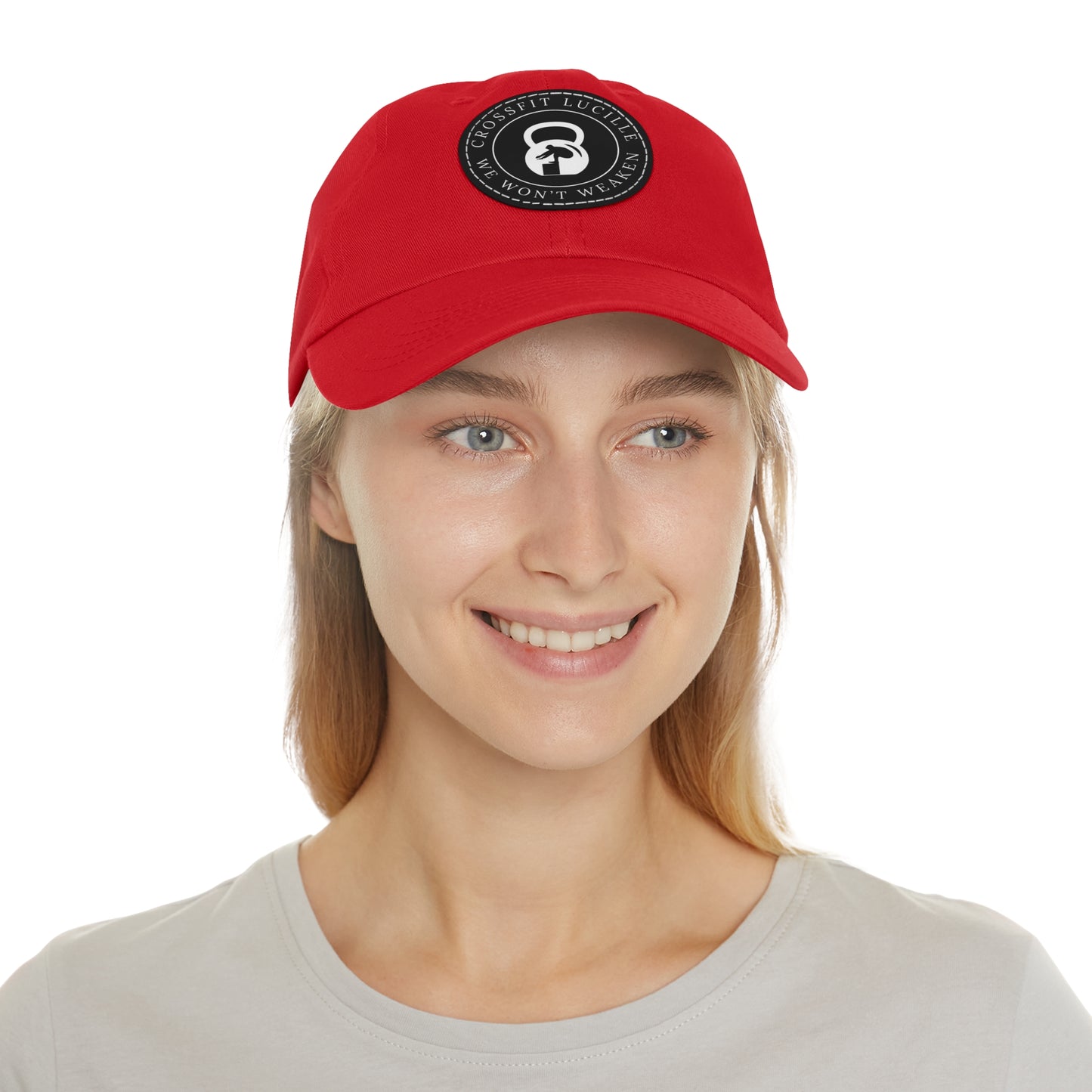 Motivational CrossFit Dad Hat with Leather Patch - We Won't Weaken