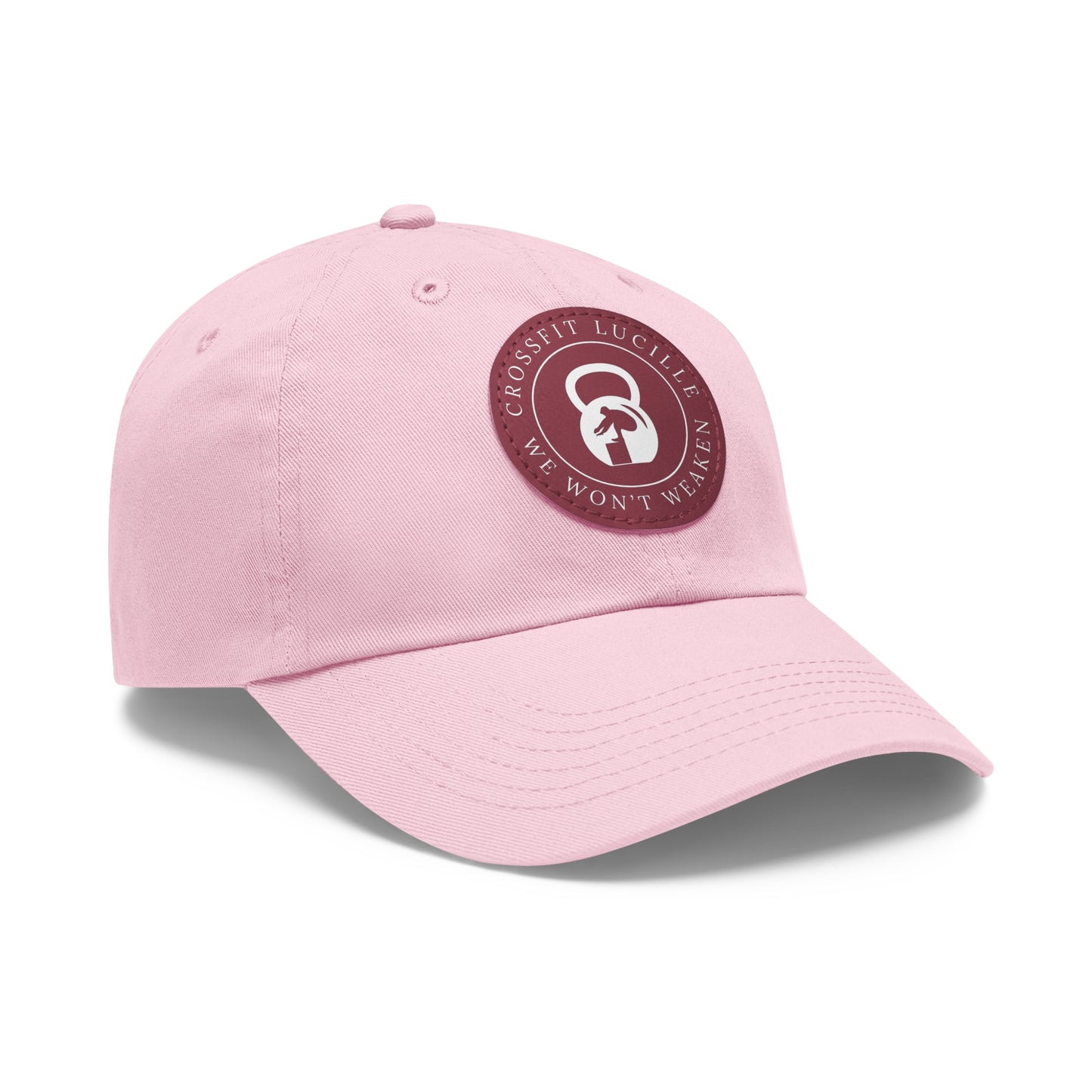 Motivational CrossFit Dad Hat with Leather Patch - We Won't Weaken