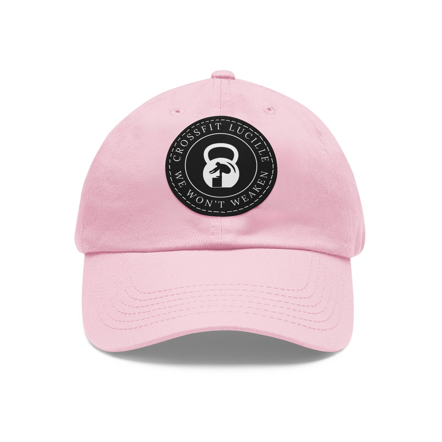 Motivational CrossFit Dad Hat with Leather Patch - We Won't Weaken
