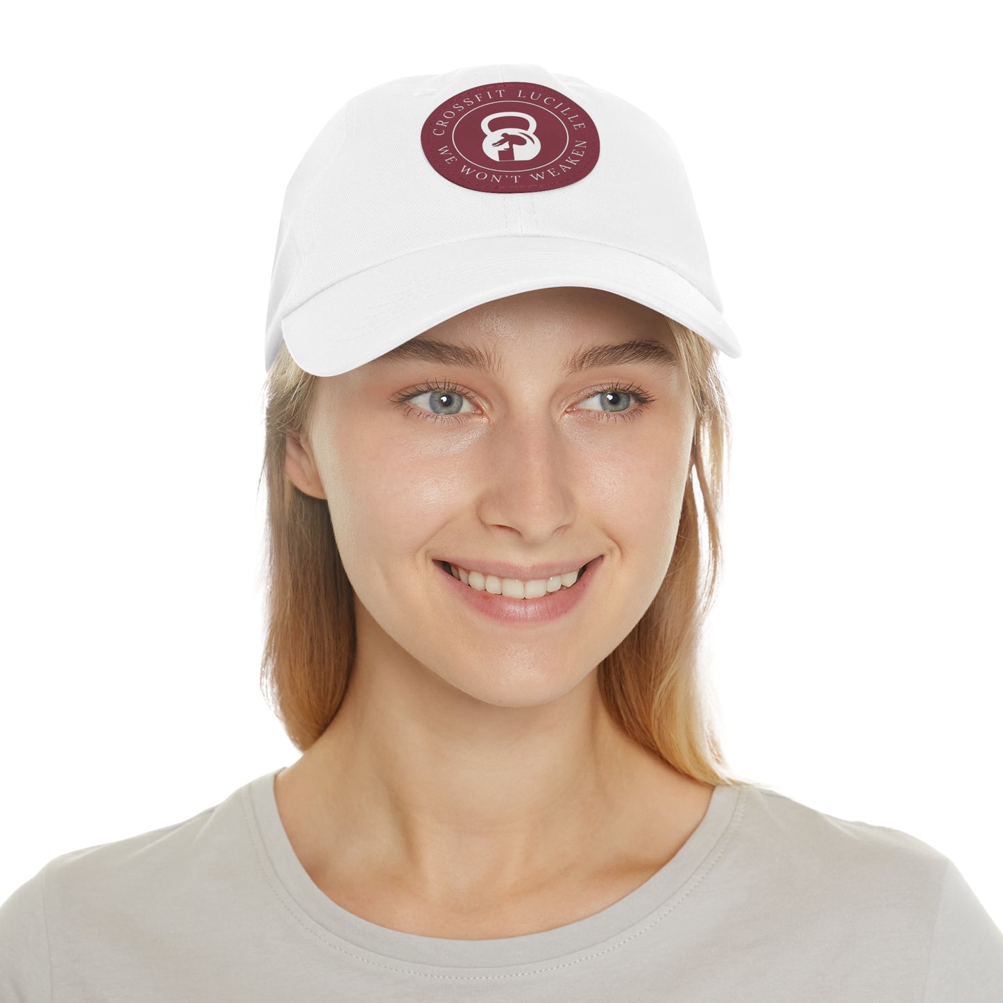 Motivational CrossFit Dad Hat with Leather Patch - We Won't Weaken