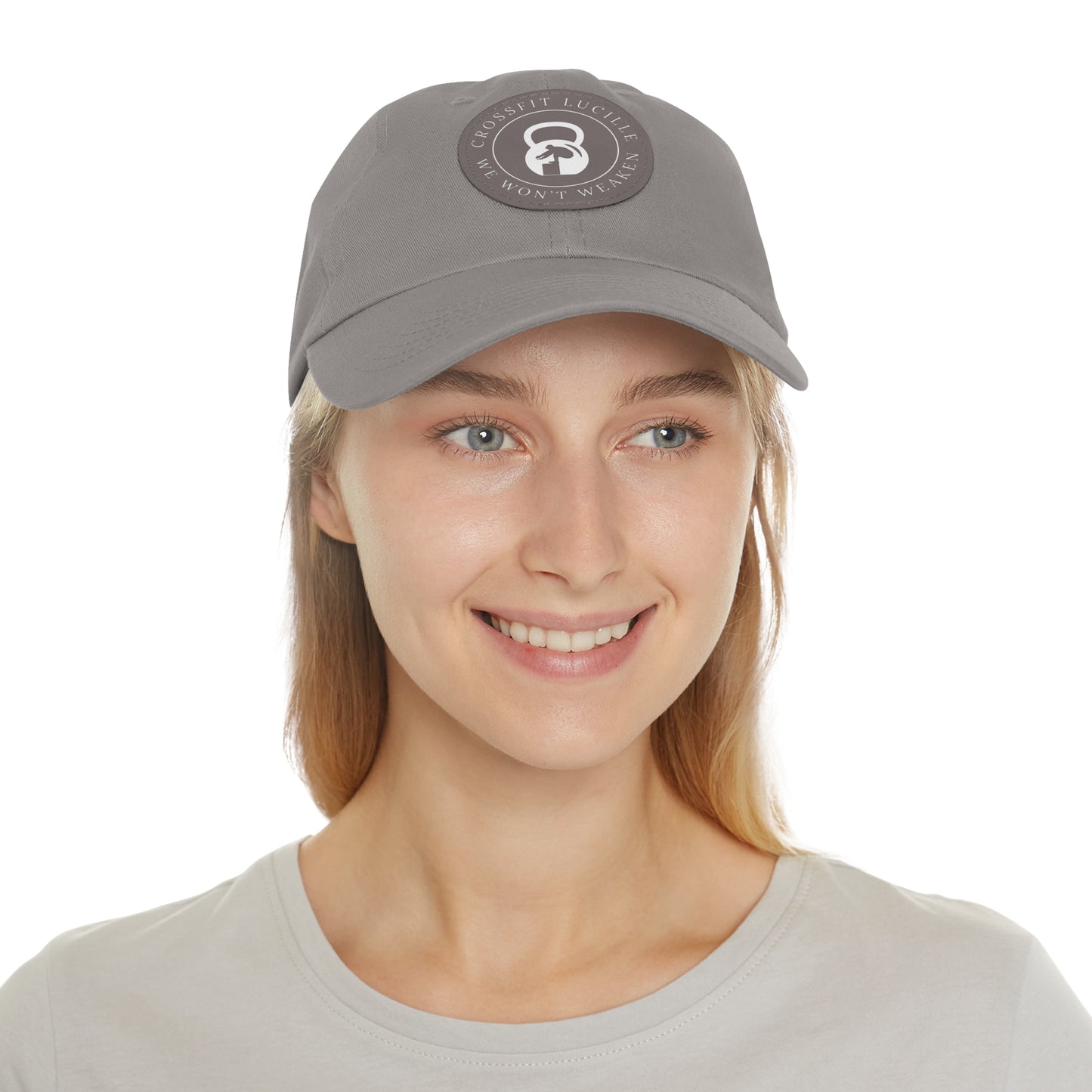 Motivational CrossFit Dad Hat with Leather Patch - We Won't Weaken