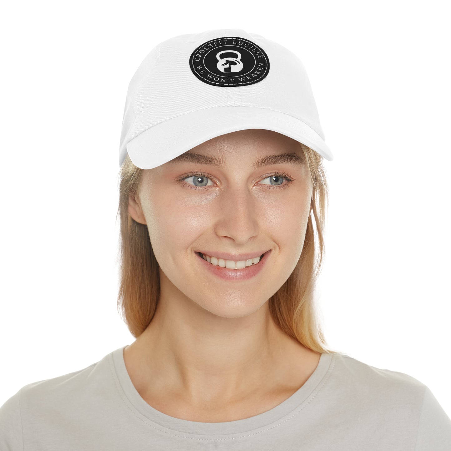 Motivational CrossFit Dad Hat with Leather Patch - We Won't Weaken