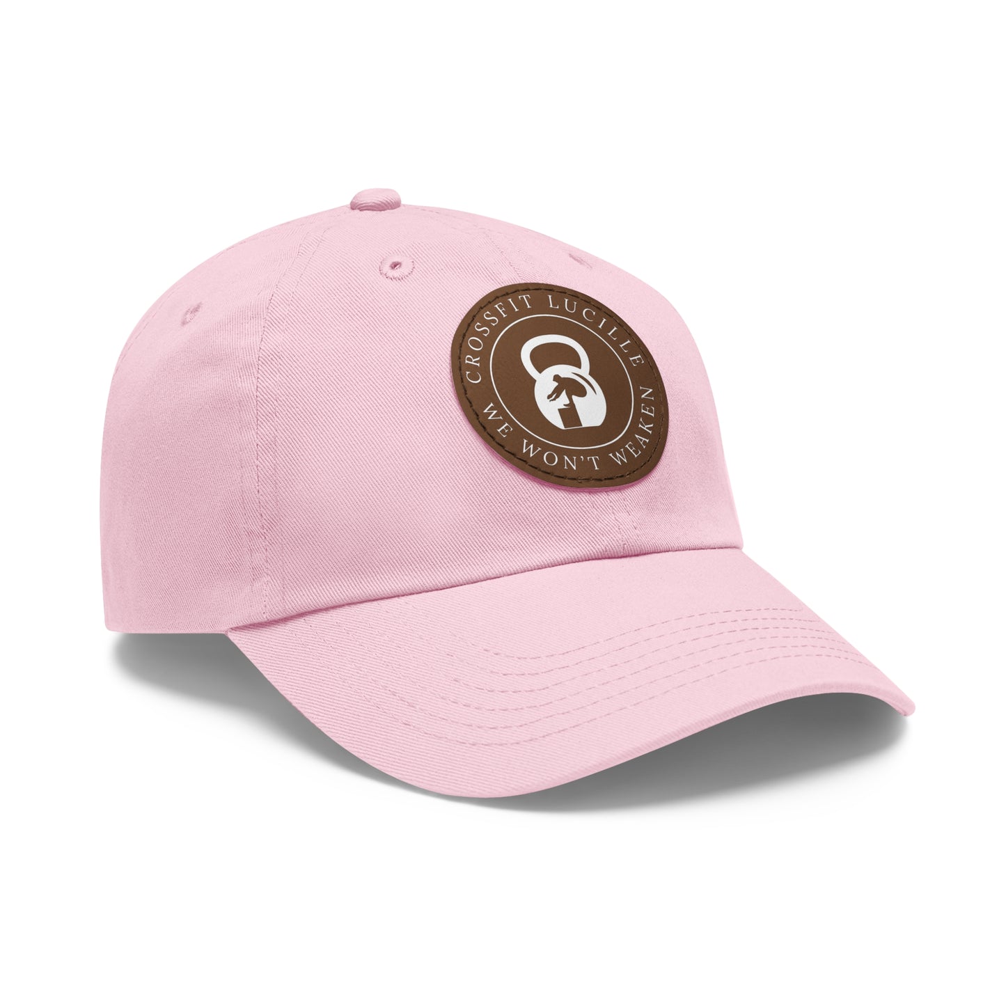 Motivational CrossFit Dad Hat with Leather Patch - We Won't Weaken
